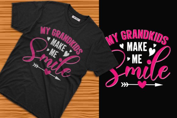 Grandparents Typography Tee Design: Graphics & T-Shirt Designs
