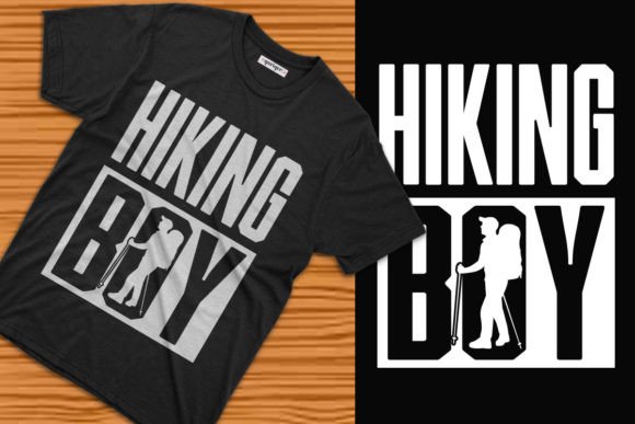 Hiking Boy T-shirt Design: Graphics for Authentic T-Shirt Designs