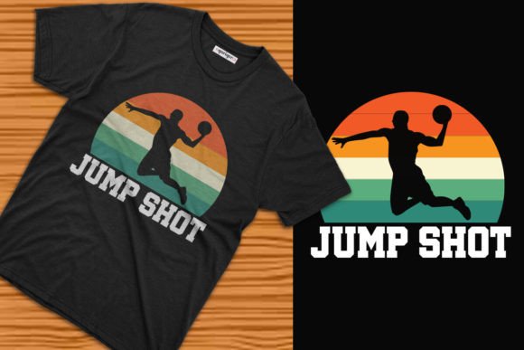 Jump Shot Basketball Graphics for T-Shirt Designs