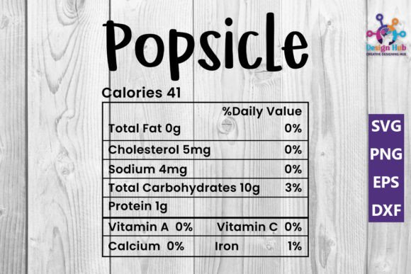 Popsicle Nutrition Facts SVG: Graphics for Crafts & Content