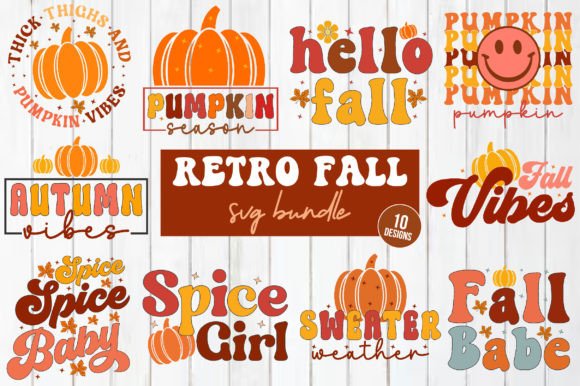 Retro Fall SVG Design Bundle: Graphics for Crafts & Local Branding
