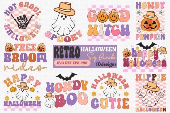 Retro Halloween SVG Bundle: Graphics for Crafts
