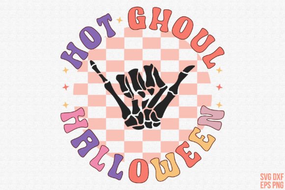 Retro Hot Ghoul Halloween SVG: Graphics for Crafts & Local Branding