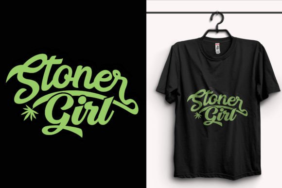 Stoner Girl Weed T-Shirt Design Graphics
