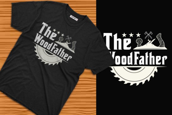 The WoodFather Carpenter T-shirt Design: Graphics & T-Shirt Designs